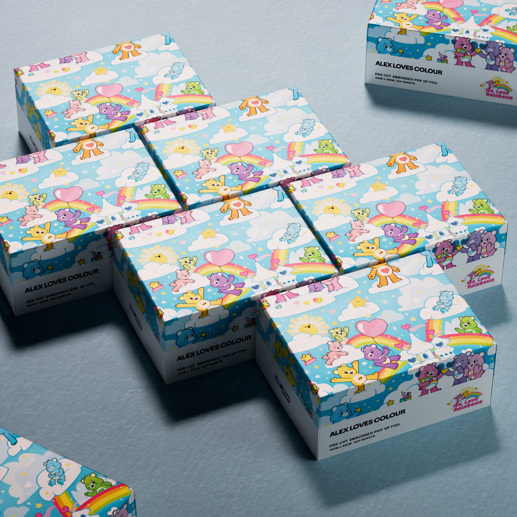 Care Bears 'We Love Rainbows' Hair Foil 300pk (15cm x 35cm)