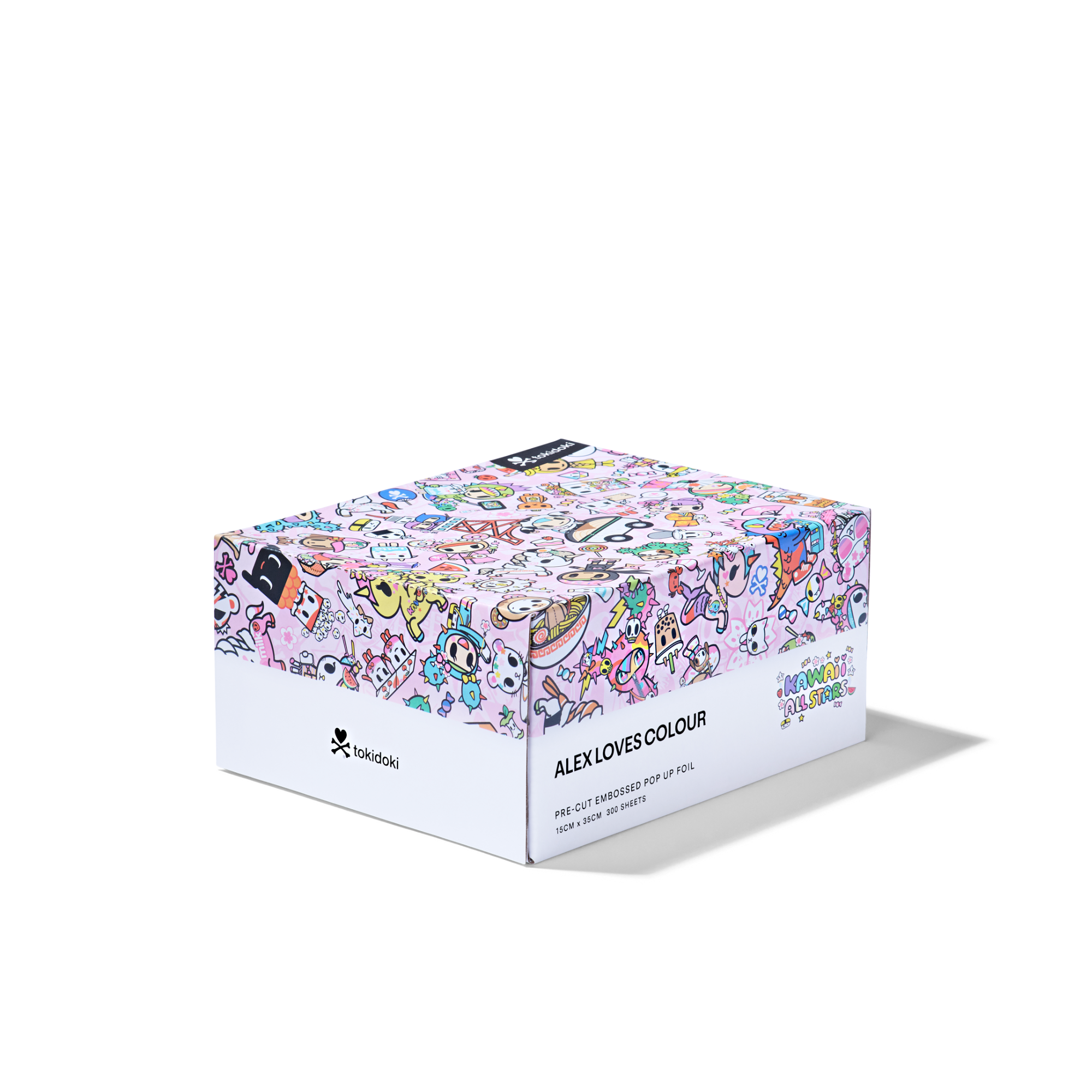 Tokidoki Kawaii Allstars - Long Wide (Pre-Cut-Pop-Up Hair Foil) 300 Sheets - 15cm x 35cm