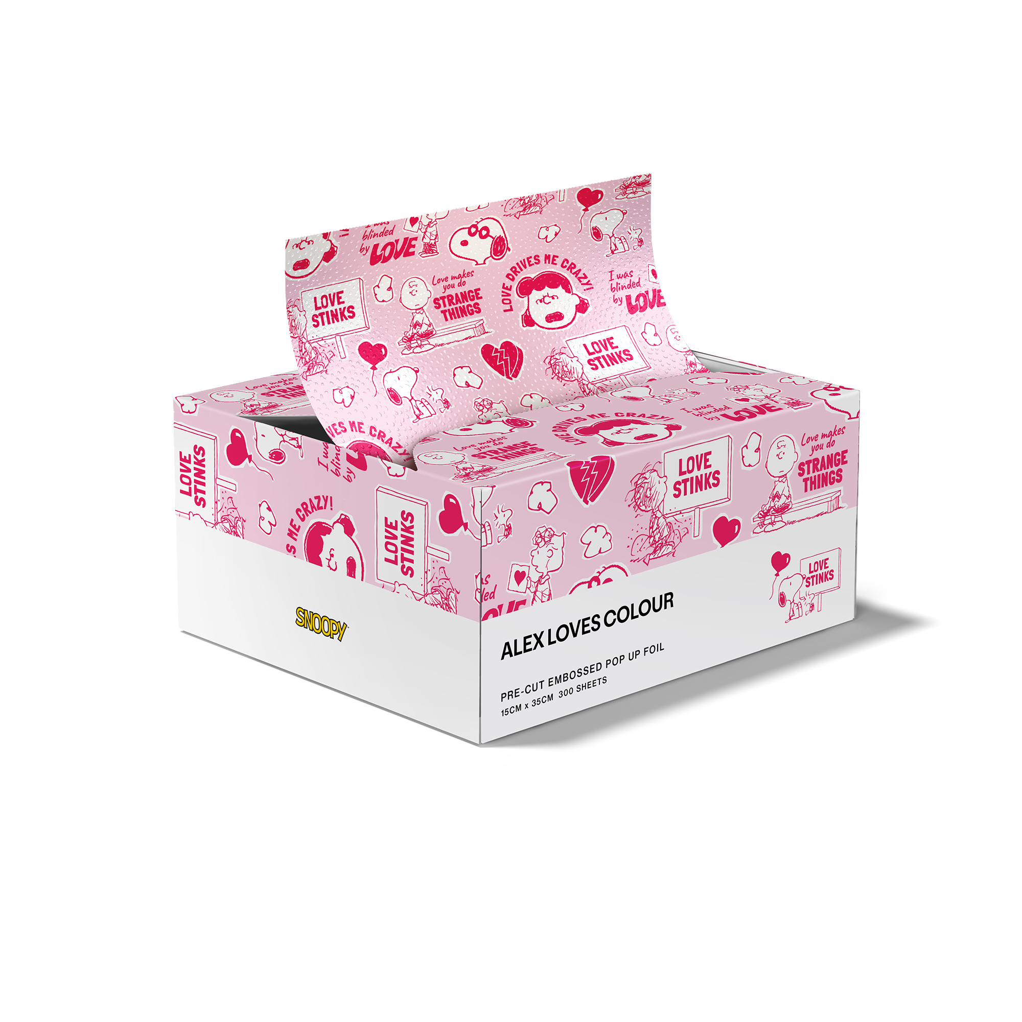 Snoopy Long-Wide 'Love Stinks' Hair Foil 300pk (15cm x 35cm)