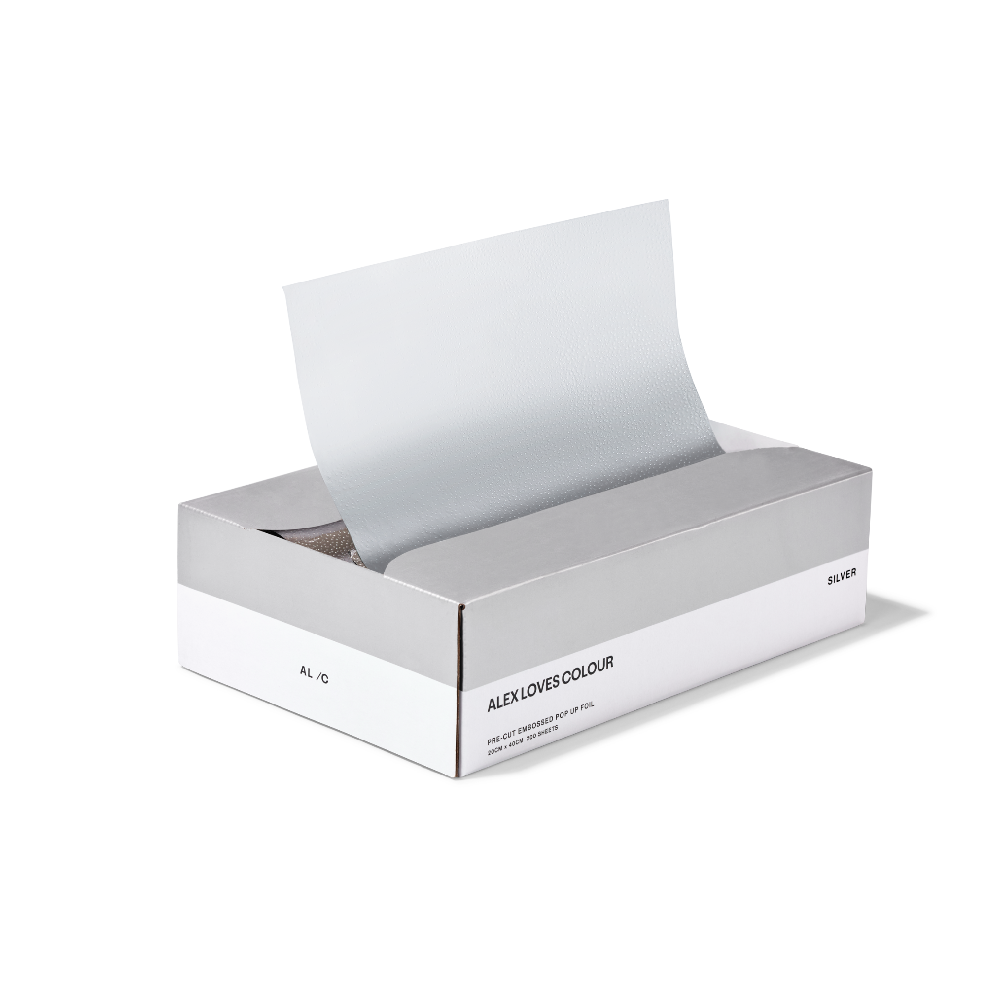 Silver - Extra Wide (Pre-Cut-Pop-Up Hair Foil) 200 Sheets - 20cm x 40cm