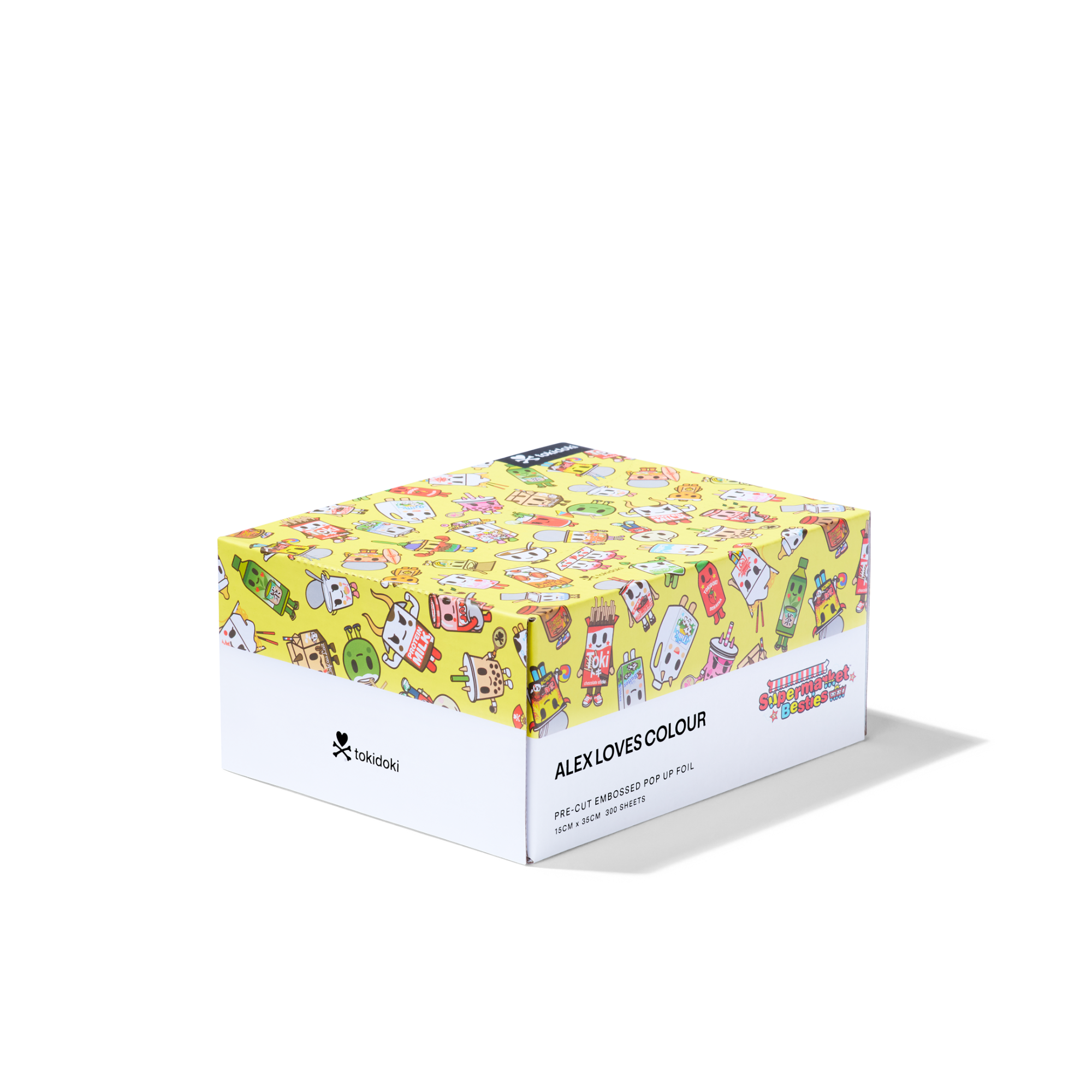 Tokidoki Supermarket Besties - Long Wide (Pre-Cut-Pop-Up Hair Foil) 300 Sheets - 15cm x 35cm