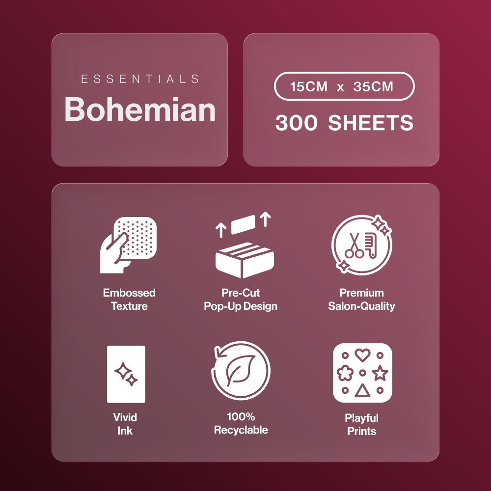 Bohemian Essentials Hair Foil 300pk (15cm x 35cm)