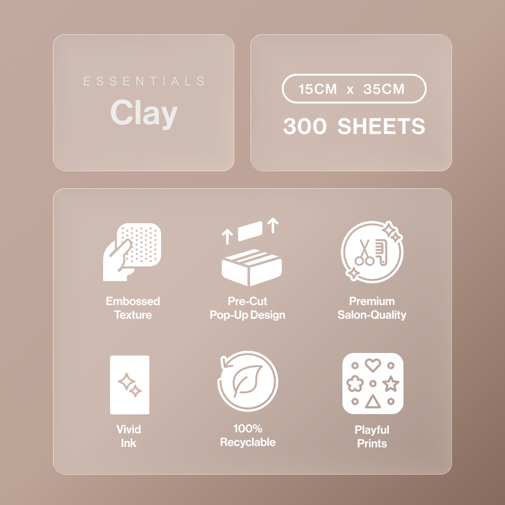 Clay Essentials Hair Foil 300pk (15cm x 35cm)