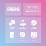 Strawberry Sprinkles Hair Foil 500pk (15cm x 27cm)