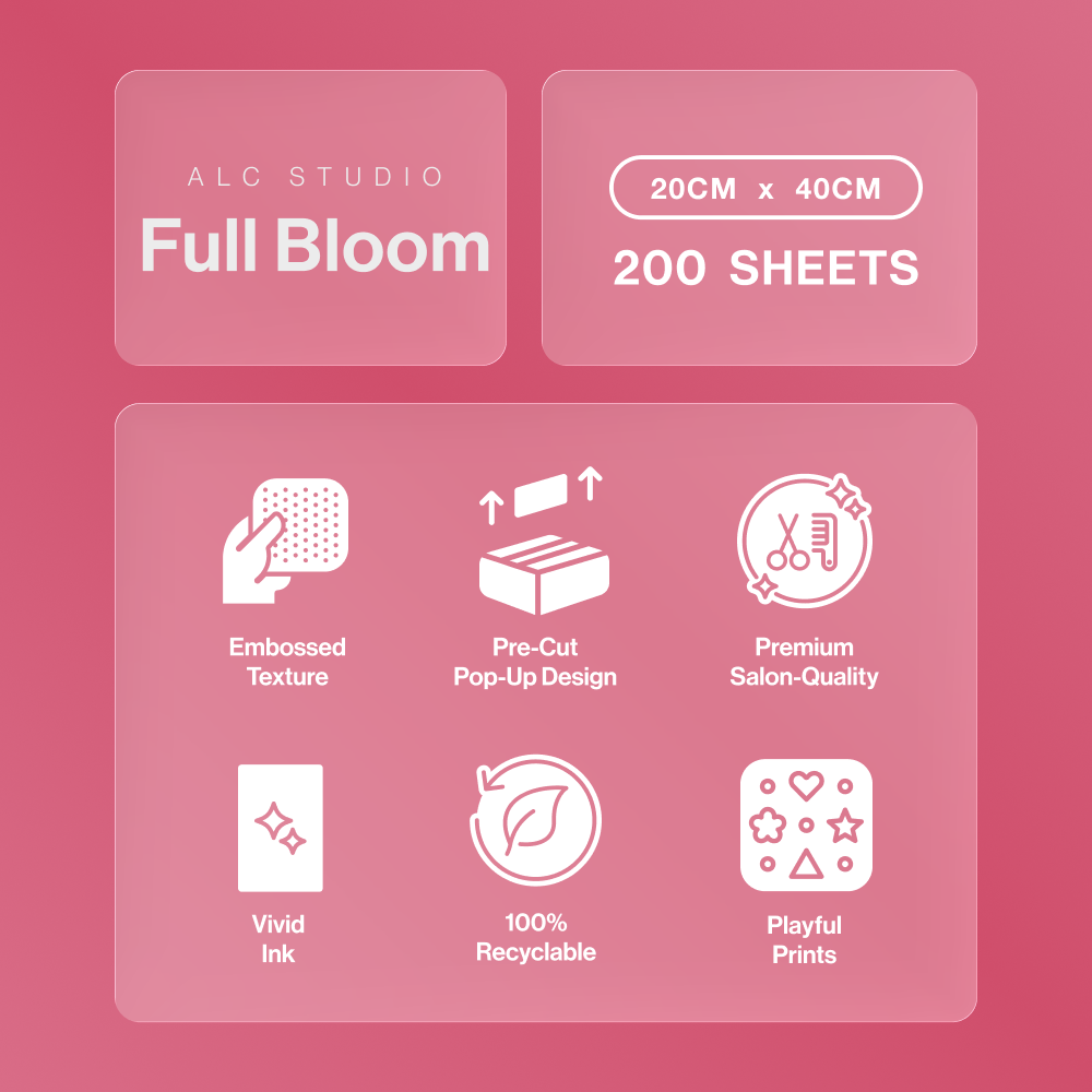 Full Bloom Extra-Wide Hair Foil 200pk (20cm x 40cm)