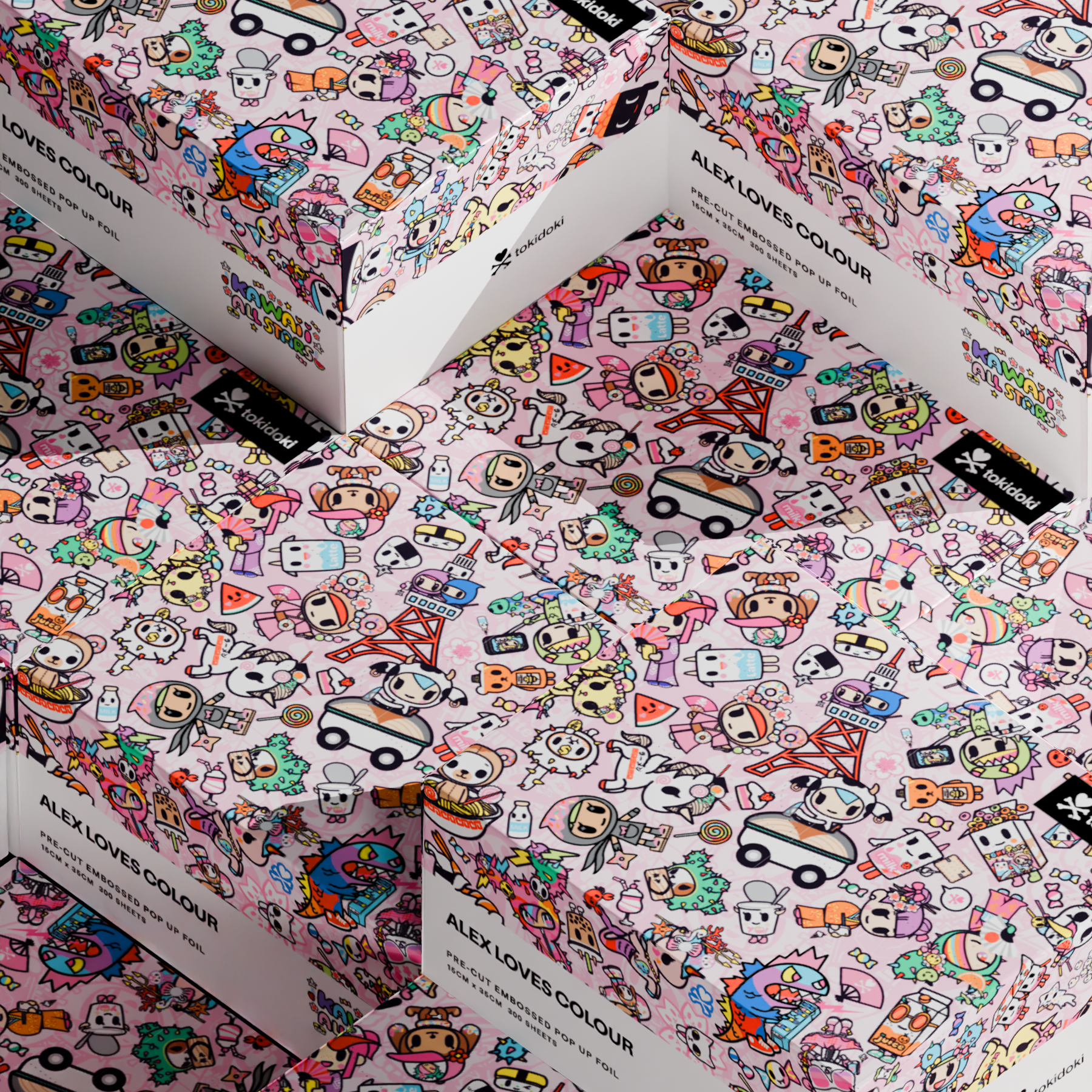 Tokidoki 'Kawaii Allstars' Hair Foil 300pk (15cm x 35cm)