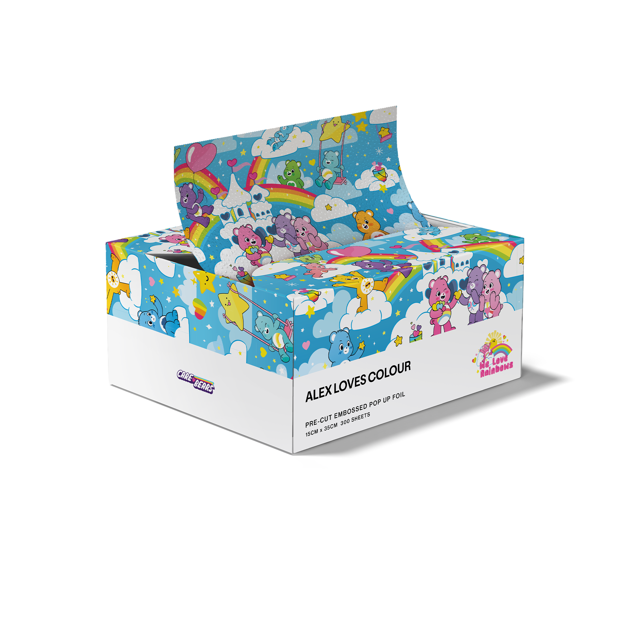 Care Bears 'We Love Rainbows' Hair Foil 300pk (15cm x 35cm)