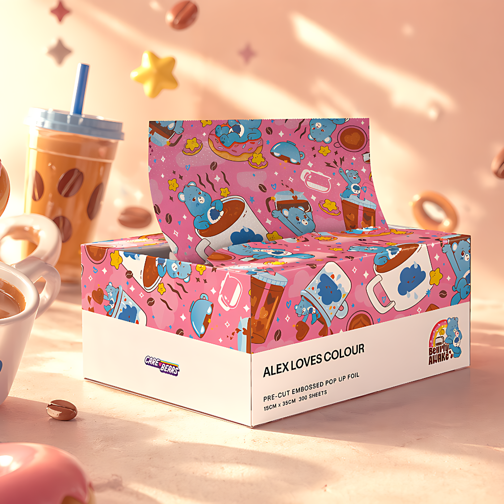 Care Bears Long-Wide 'Bearly Awake' Hair Foil 300pk (15cm x 35cm)
